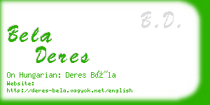 bela deres business card